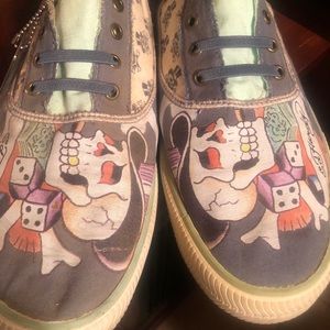 Ed Hardy Men’s Slip On Shoes Size 11